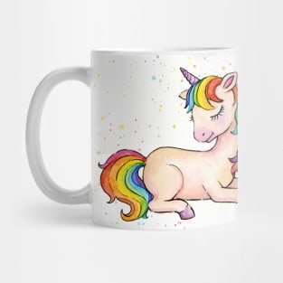 Sleeping Rainbow Unicorn Mug
